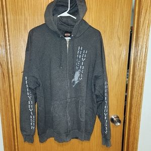 Harley-Davidson Gray Men's zipper hoodie